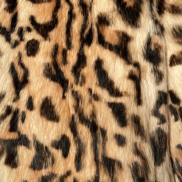 Jackets & Coats | Vintage Leopard Print Rabbit Fur Cropped Coat | Poshmark